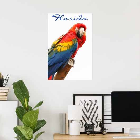 Florida Scarlet Macaw Poster (Heimbüro)