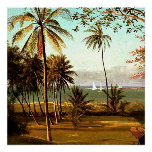 Florida Scene von Albert Bierstadt Poster (Vorderseite)