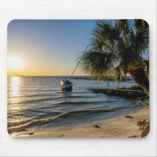 Florida Schiefe Palme Sonnenuntergang Mauspad