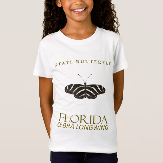 Florida-Schmetterling Zebra Longwing Design T-Shirt (Vorderseite)