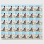 Florida-Schneemann mit Elf-Packpapier (3221) Geschenkpapier (Flach)