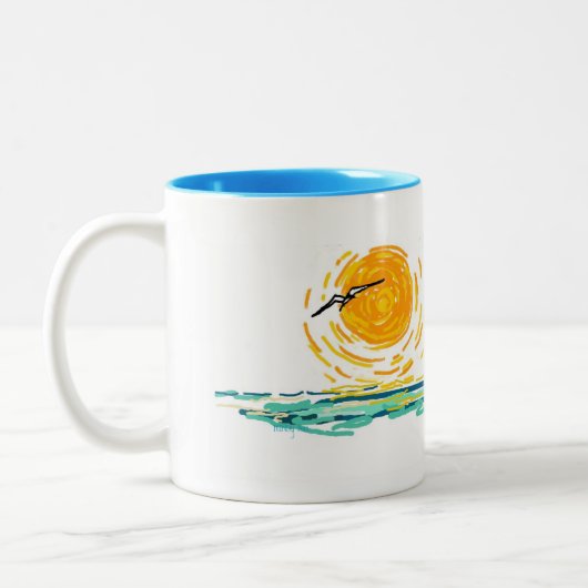 Florida-Schneemann Zweifarbige Tasse (Links)