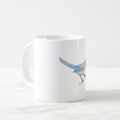 Florida Scrub Jay Aquarell Vogelarten Kunst Kaffeetasse (Vorderseite Links)