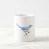 Florida Scrub Jay Aquarell Vogelarten Kunst Kaffeetasse (Mittel)