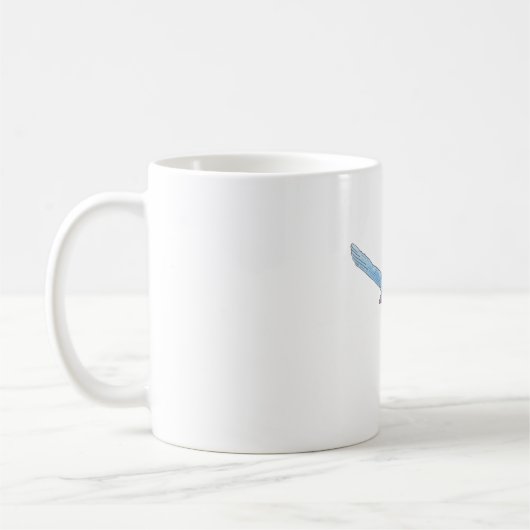 Florida Scrub Jay Aquarell Vogelarten Kunst Kaffeetasse (Links)