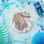 Florida Scrub Jay Audubon Bird auf Orange Tree Pappteller (Party)