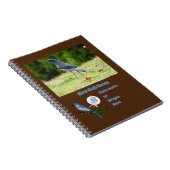 Florida Scrub Jay Bird Club Monogram Foto Notizblock (Rechte Seite)