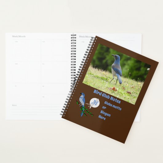Florida Scrub Jay Bird Club Monogram Foto Planer (Anzeige)