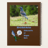Florida Scrub Jay Bird Club Monogram Foto Planer (Rückseite)