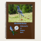 Florida Scrub Jay Bird Club Monogram Foto Planer (Vorderseite)
