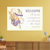 Florida Scrub Jay Birds und Verse Doormat Leinwanddruck (Insitu (Wohnzimmer))