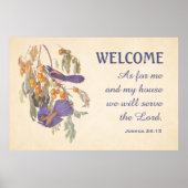 Florida Scrub Jay Birds und Verse Doormat Poster (Vorne)