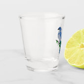 Florida Scrub Jay Monogram Schnapsglas (Links)