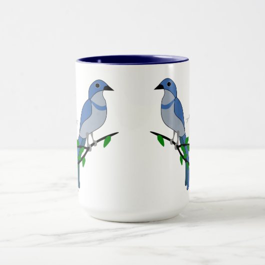 Florida Scrub Jay Monogram Tasse (Zentrum)