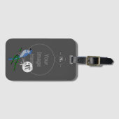 Florida Scrub Jay Monogram Wappen Gepäckanhänger (Vorderseite (Horizontal))