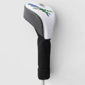 Florida Scrub Jay Monogram Wappen Golf Headcover (angewinkelt)
