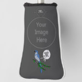 Florida Scrub Jay Monogram Wappen Golf Headcover (Rotieren 90)