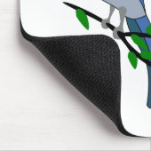 Florida Scrub Jay Monogram Wappen Mousepad (Ecke)
