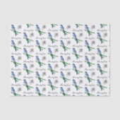Florida Scrub Jay Monogram Wappen Seidenpapier (Vorderseite)