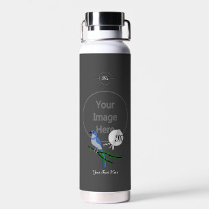 Florida Scrub Jay Monogram Wappen Trinkflasche