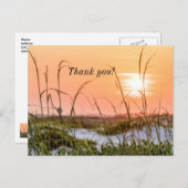 Florida Sea Oats Sunrise Danke, Postcard Postkarte (Vorne/Hinten)
