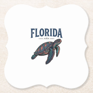 Florida Sea Turtle Vintage Engraving Grafik_1 Untersetzer
