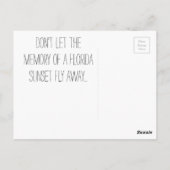 Florida Seagull Sunset Postkarte (Rückseite)