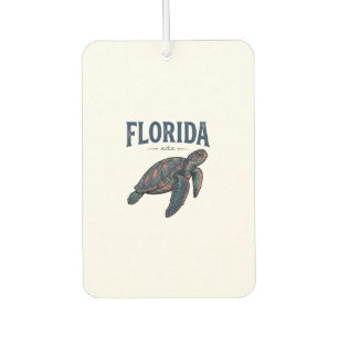 Florida-Seeschildkröte Vintage-Stich Grafik_1 Autolufterfrischer