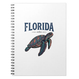 Florida-Seeschildkröte Vintage-Stich Grafik_1 Notizblock