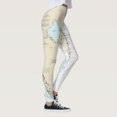 Florida segeln authentische nautische Seekarten Leggings (Rechts)