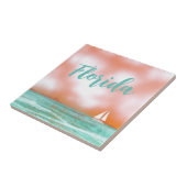 Florida-Segelschiff Fliese (Seite)