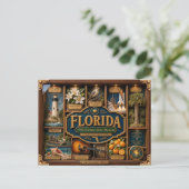 Florida Shadow Box 3D Figurine Staat Postkarte (Stehend Vorderseite)