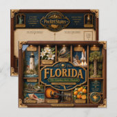 Florida Shadow Box 3D Figurine Staat Postkarte (Vorne/Hinten)