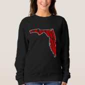 Florida-Silhouette mit Florida Text Staat Liebe Sweatshirt (Vorderseite)