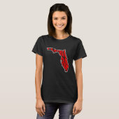 Florida-Silhouette mit Florida Text Staat Liebe T-Shirt (Vorne ganz)