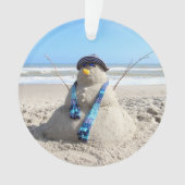 Florida Snowman - Acrylschmuck Ornament (Vorderseite)