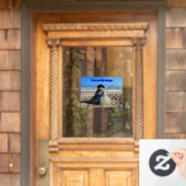 Florida Snowman - Fenster zur Skulptur am Strand Fensteraufkleber (Haustür)