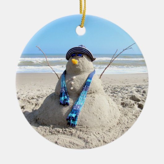 Florida Snowman Keramik Ornament (Vorne)