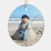 Florida Snowman Keramik Ornament (Links)