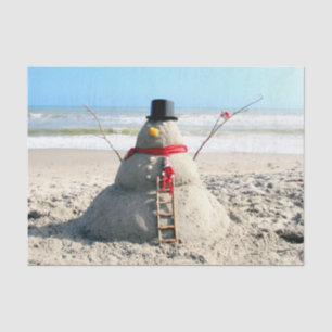 Florida Snowman - Skulptur - Gewebepapier Seidenpapier