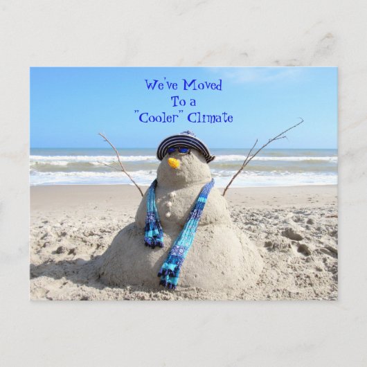 Florida Snowman - Strand - Neue Postkarte für die (Vorderseite)