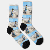 Florida Snowman - Strandskulptur Premium Socken (Rechts)