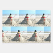 Florida Snowman und Elf - Papierblätter zum Umschl Geschenkpapier Set (Vorderseite)