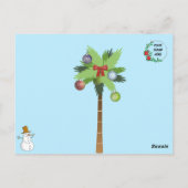 Florida Snowman Weihnachtskarte Postkarte (Rückseite)