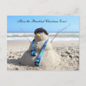 Florida Snowman Weihnachtskarte Postkarte (Vorderseite)