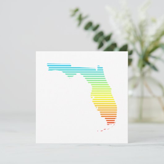 Florida Sommerflut Einladung (Stehend Vorderseite)