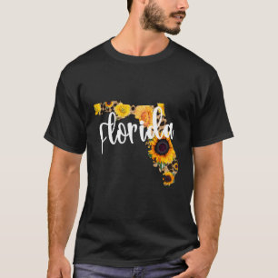 Florida Sonnenblumen Leopard Print Wildblume Staat T-Shirt
