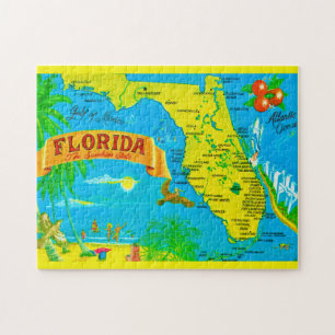 Florida Sonnenschein-Karte 11x14 Puzzle
