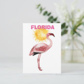FLORIDA SONNENSCHEIN MIT FLAMINGO POSTKARTE (Stehend Vorderseite)