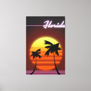Florida-Sonnenuntergang 1984 Poster Leinwanddruck